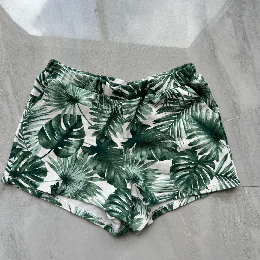Janie and Jack Green and White High Waist Shorts